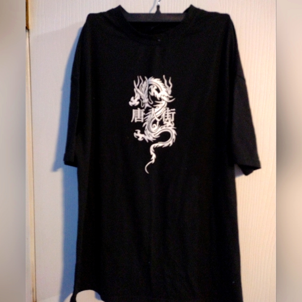 Shein, Size XS, Black, Printed T-shirt